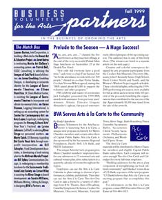 Business Volunteers for the Arts 1999 newsletter
